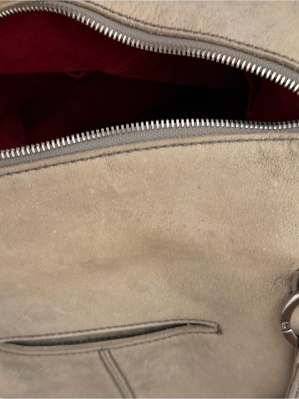 Hammitt Suede Studded Large Tote Bag in Taupe - Women's Shoulder Bag - Picture 9 of 15